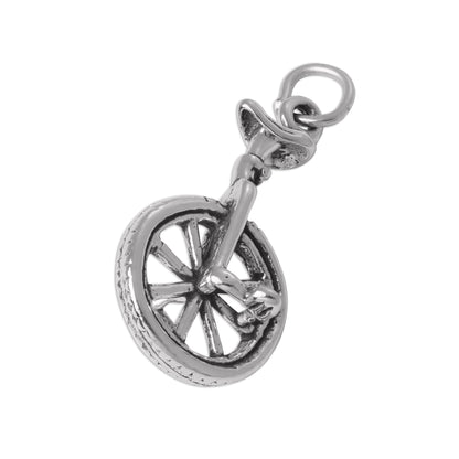 Sterling Silver 3D Unicycle Charm