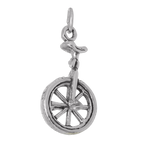 Sterling Silver 3D Unicycle Charm