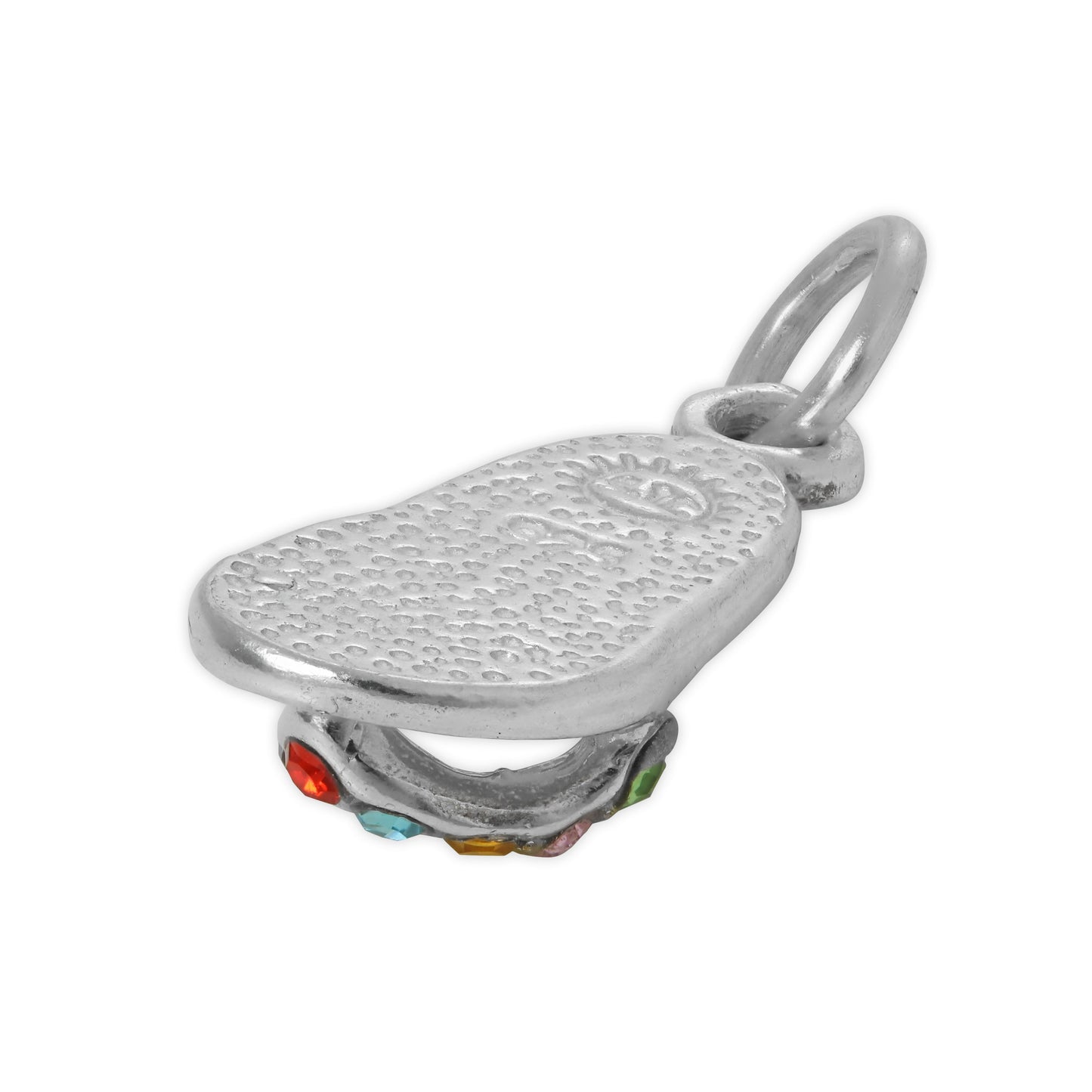 Sterling Silver & Crystal Flip Flop Charm