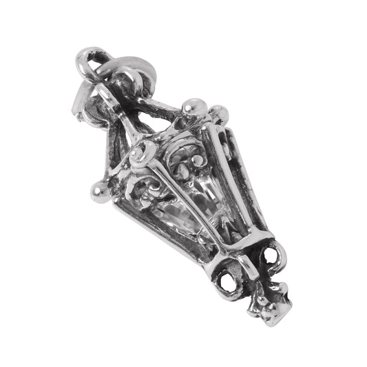 Sterling Silver Crystal Street Lamp Charm