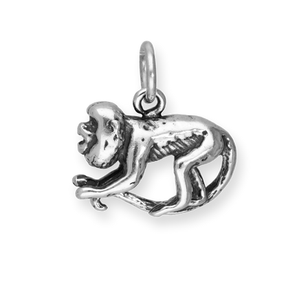 Sterling Silver Howler Monkey Charm