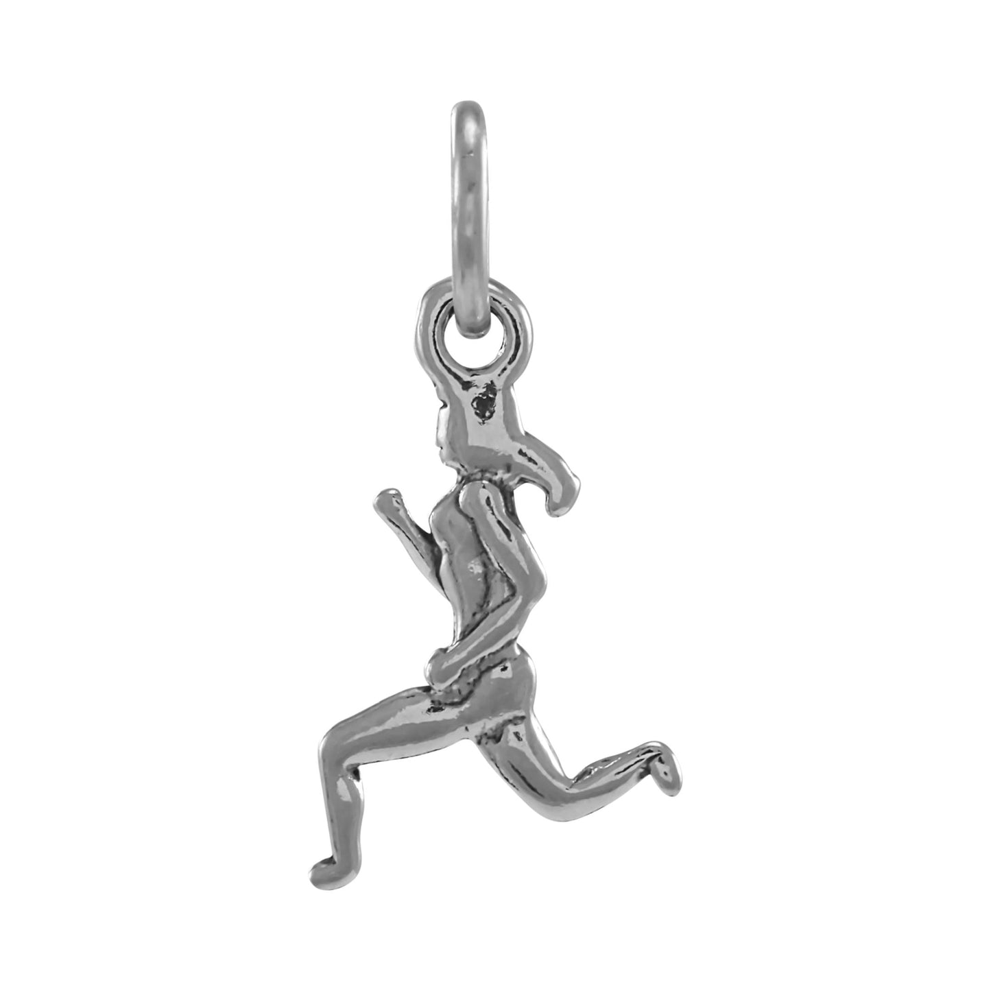 Sterling Silver Woman Runner Charm