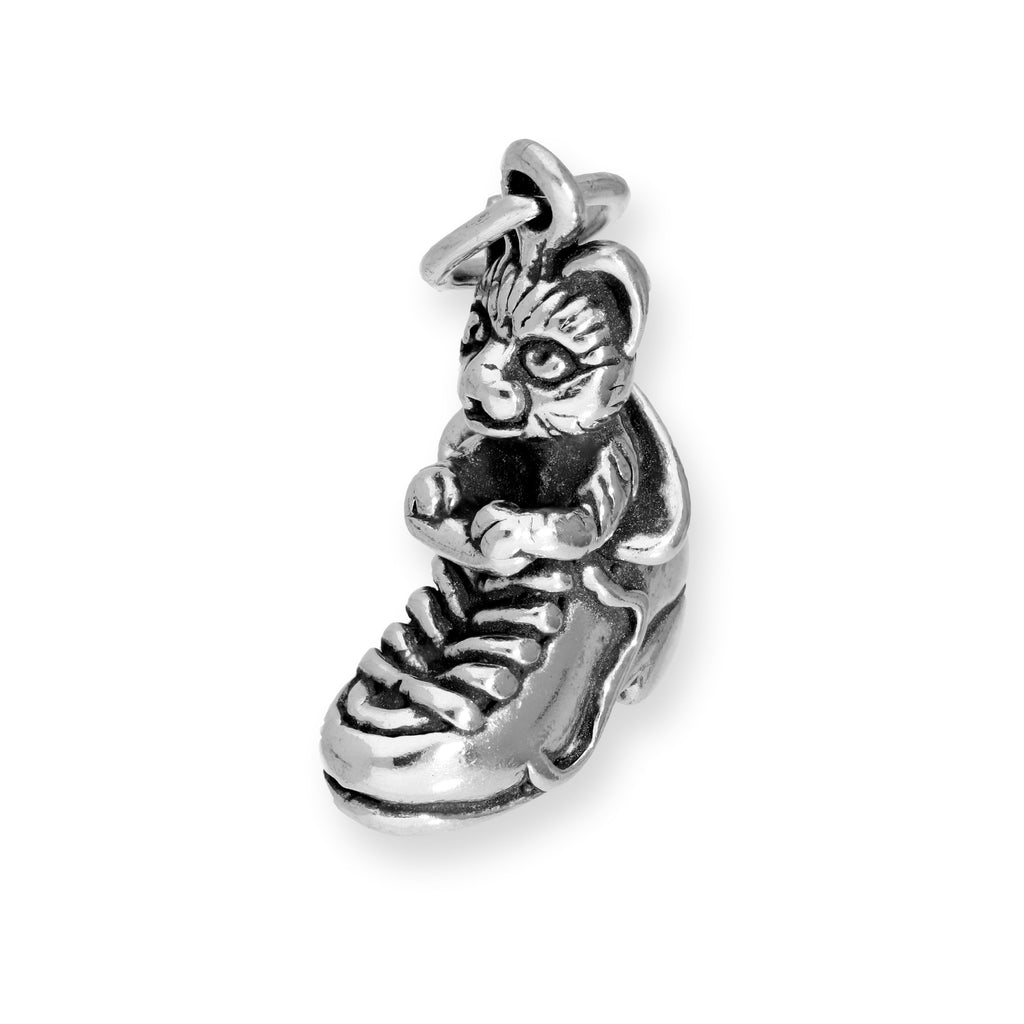 Sterling Silver Puss in Boots Cat Charm