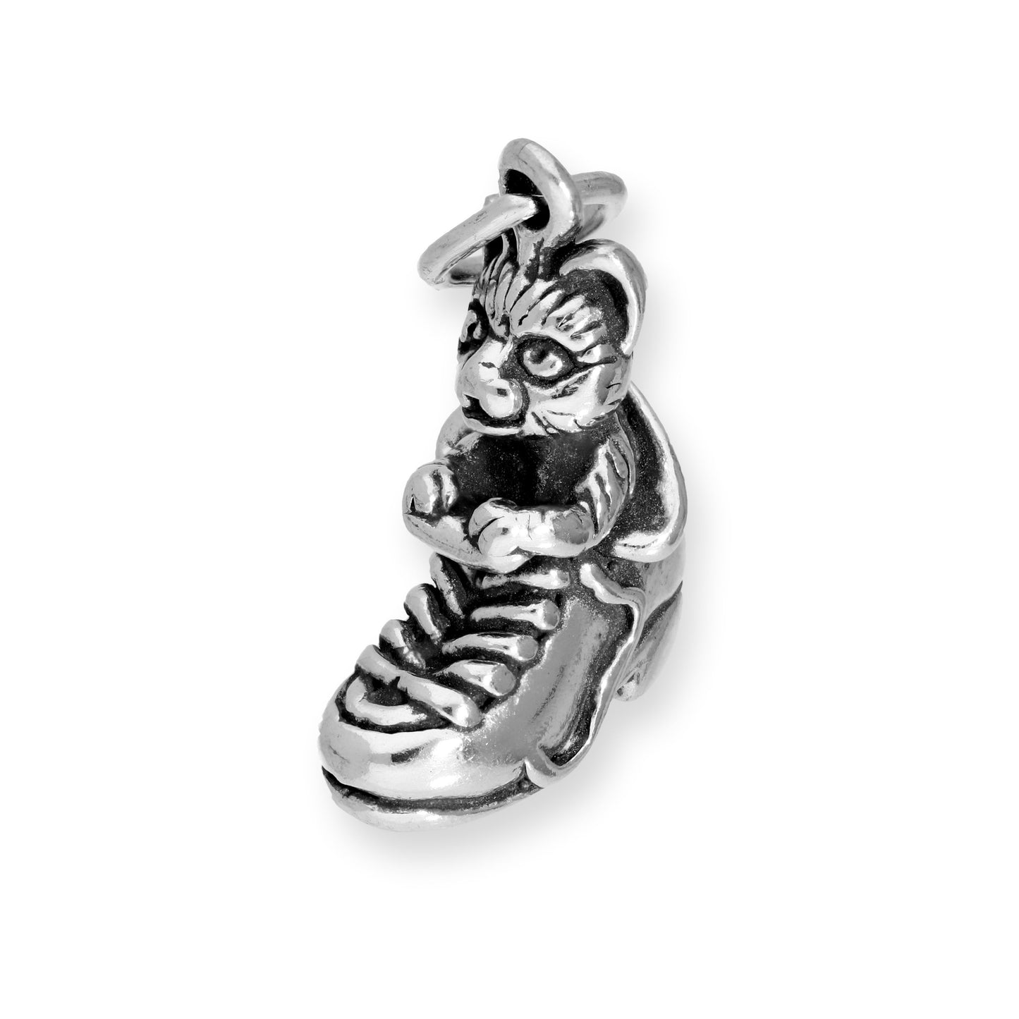 Sterling Silver Puss in Boots Cat Charm