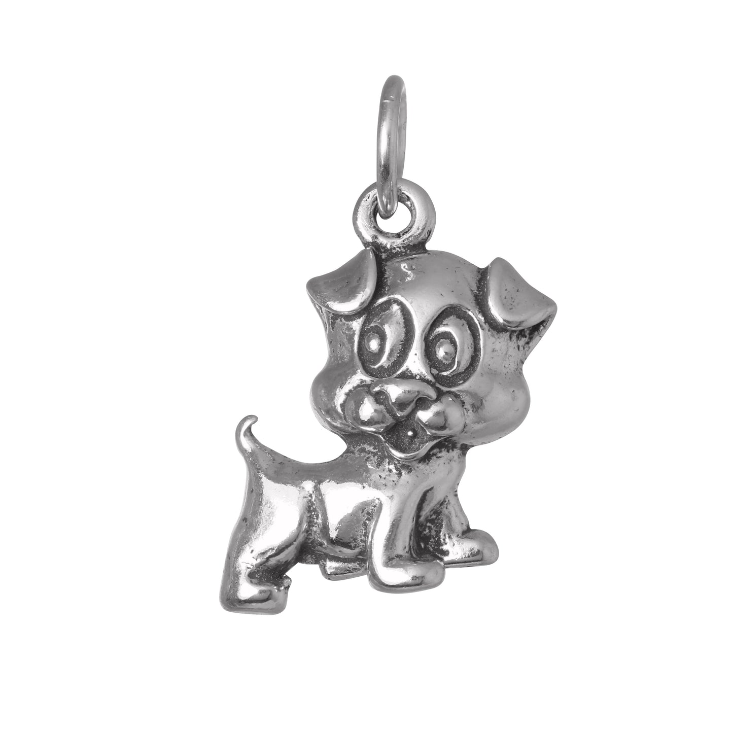 Sterling Silver Cute Puppy charm