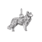 Sterling Silver 3D Border Collie Charm