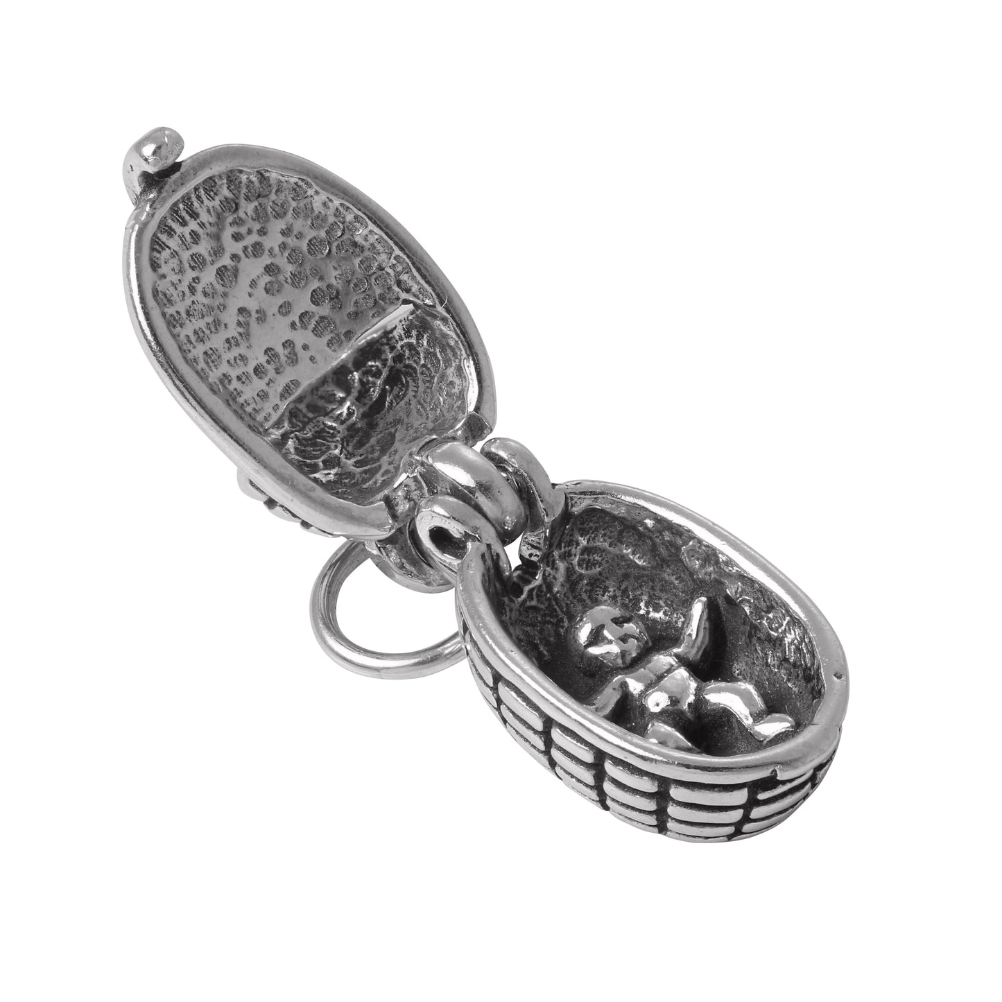 Sterling Silver Baby in Basket