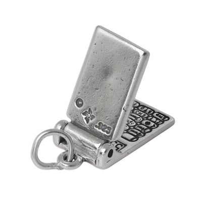 Sterling Silver 3D Mobile Phone Charm