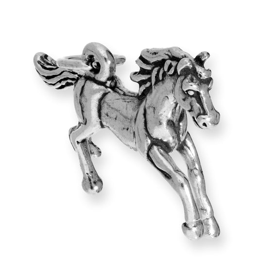 Sterling Silver Galloping Stallion Charm