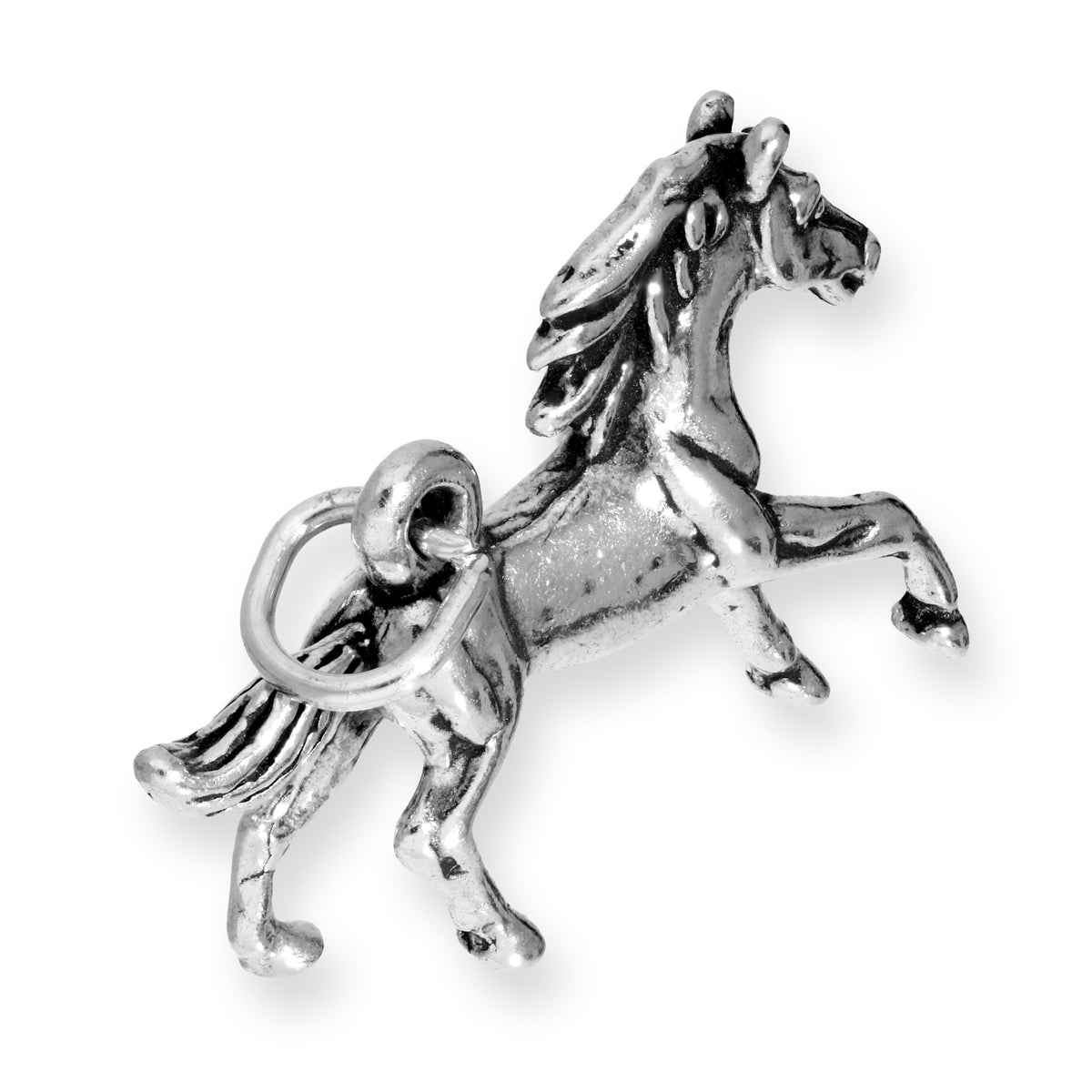 Sterling Silver Galloping Stallion Charm