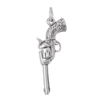 Sterling Silver 3D Moving Gun Charm