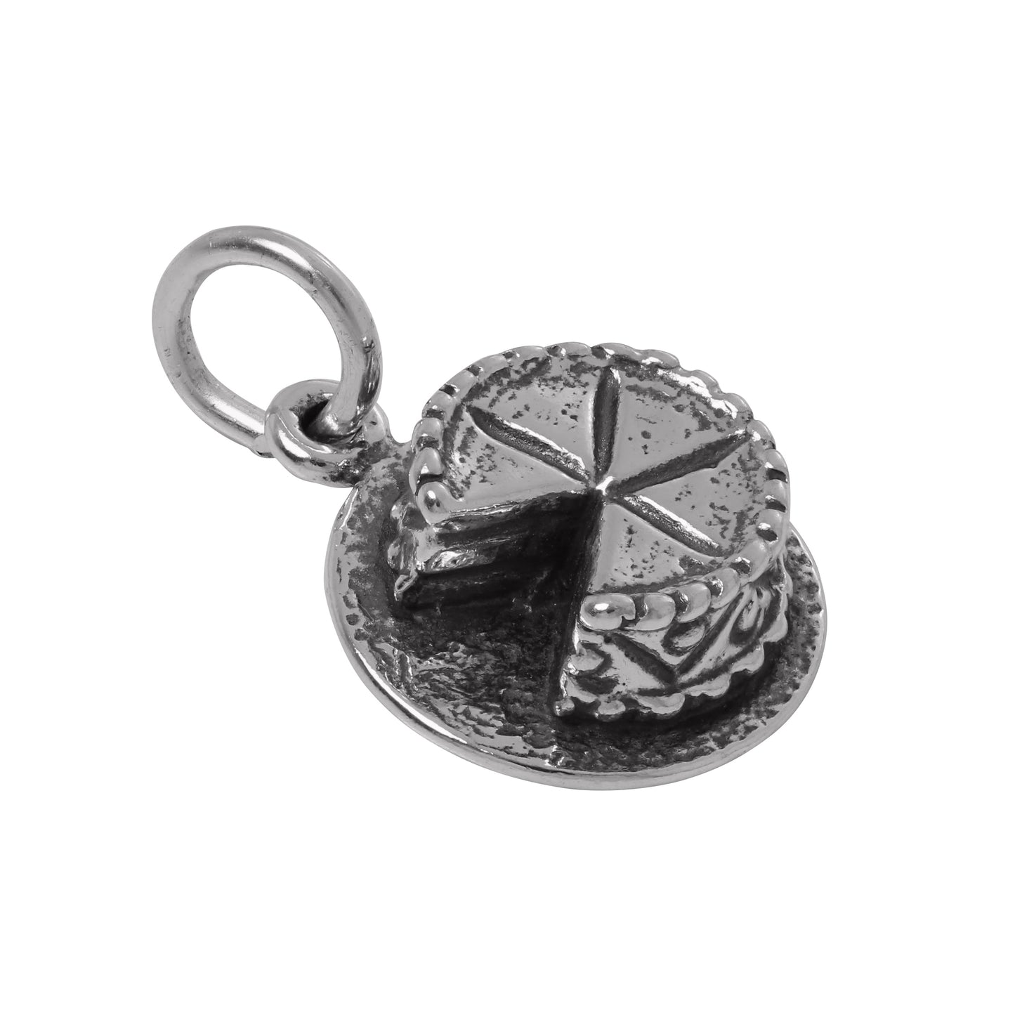 Sterling Silver 3D Cake Charm