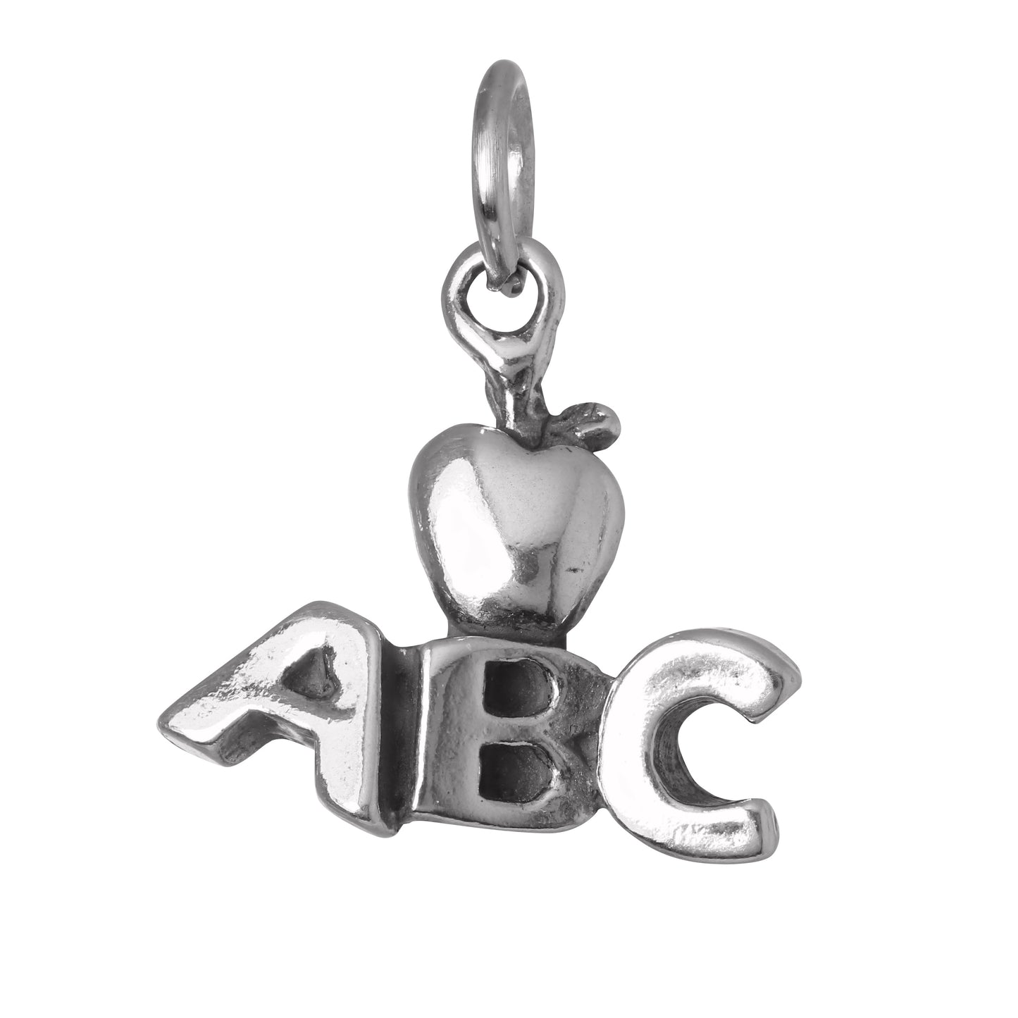 Sterling Silver ABC Apple Charm