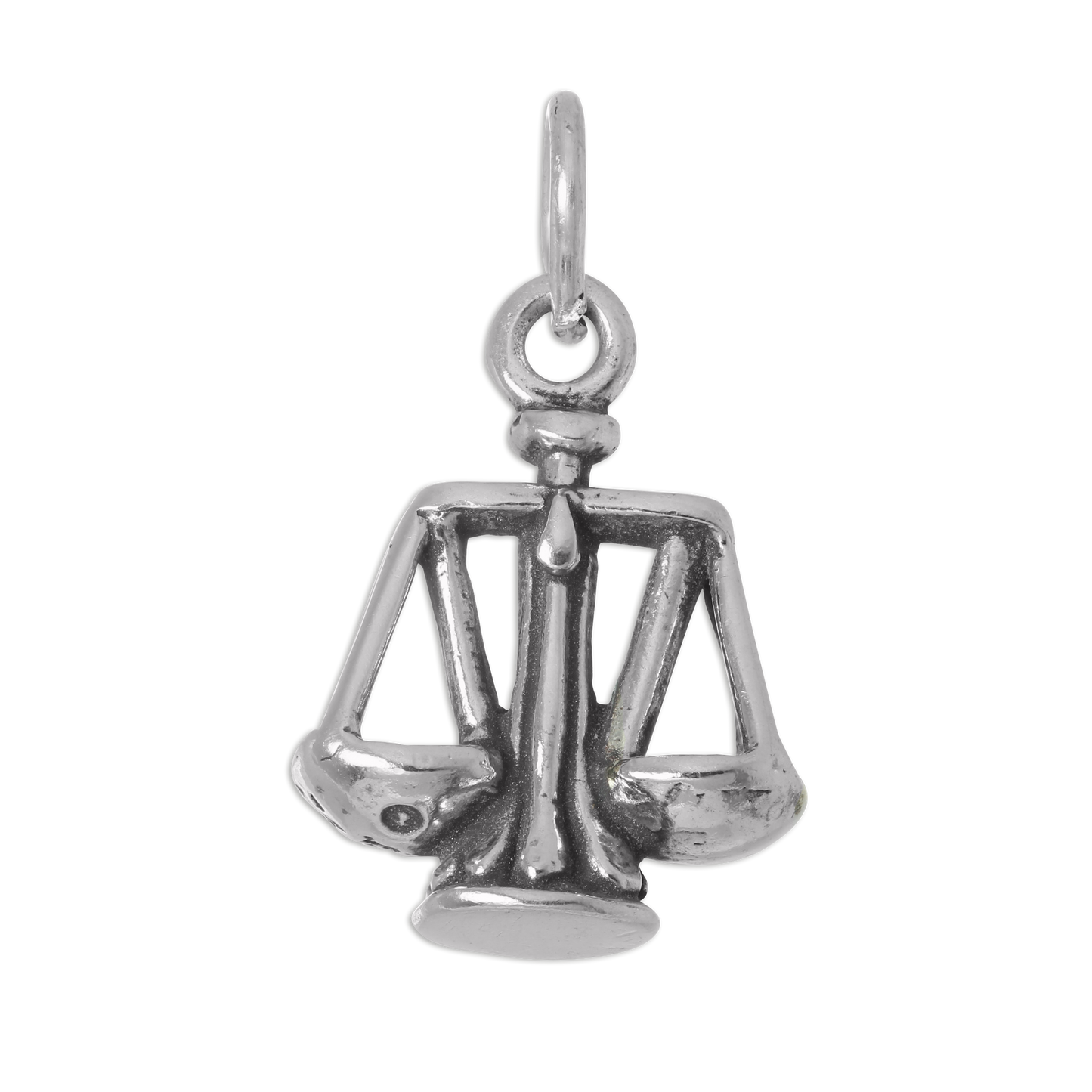 Sterling Silver 3D Scales of Justice Charm