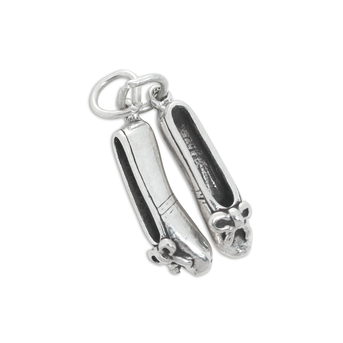 Sterling Silver Pair of Ballet Slippers Charm