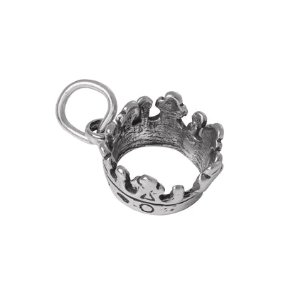 Sterling Silver 3D Crown Charm