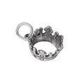 Sterling Silver 3D Crown Charm