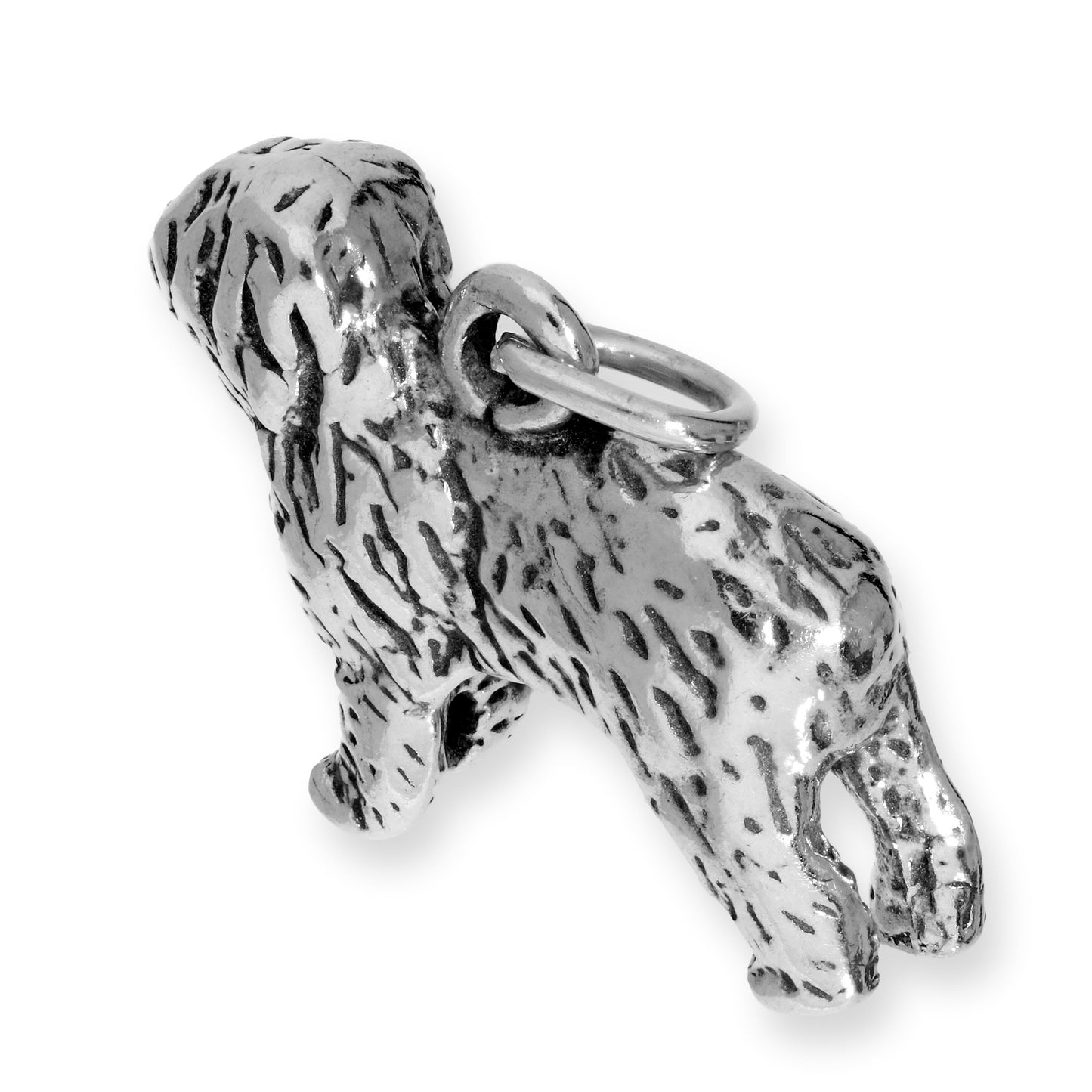 Sterling Silver Old English Sheepdog Charm
