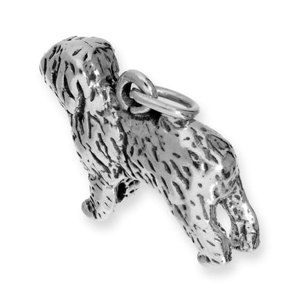 Sterling Silver Old English Sheepdog Charm