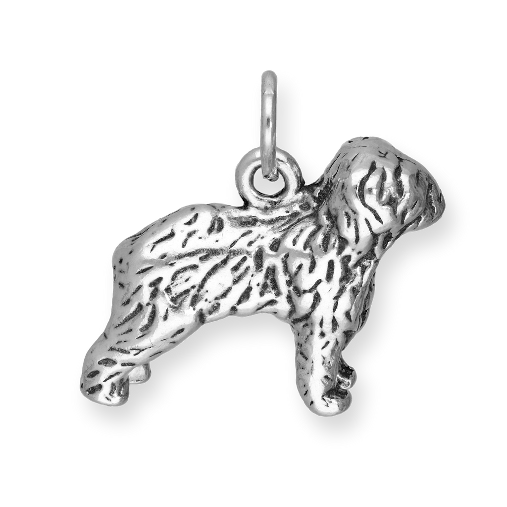 Sterling Silver Old English Sheepdog Charm