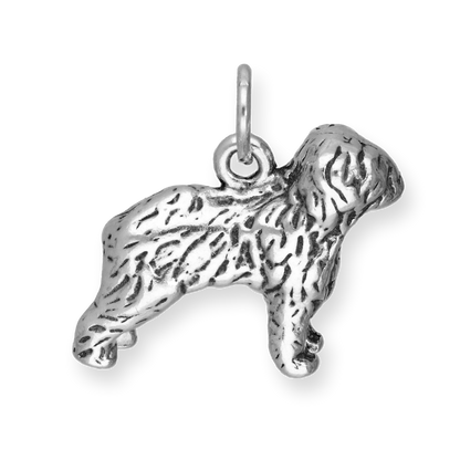 Sterling Silver Old English Sheepdog Charm