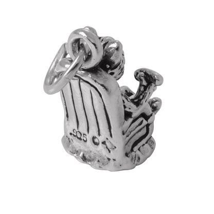 Sterling Silver Cat Kitten in Chair Charm
