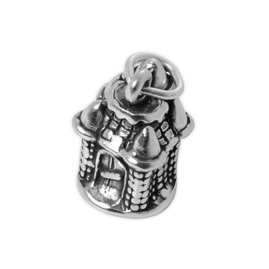 Sterling Silver 3D Castle Charm