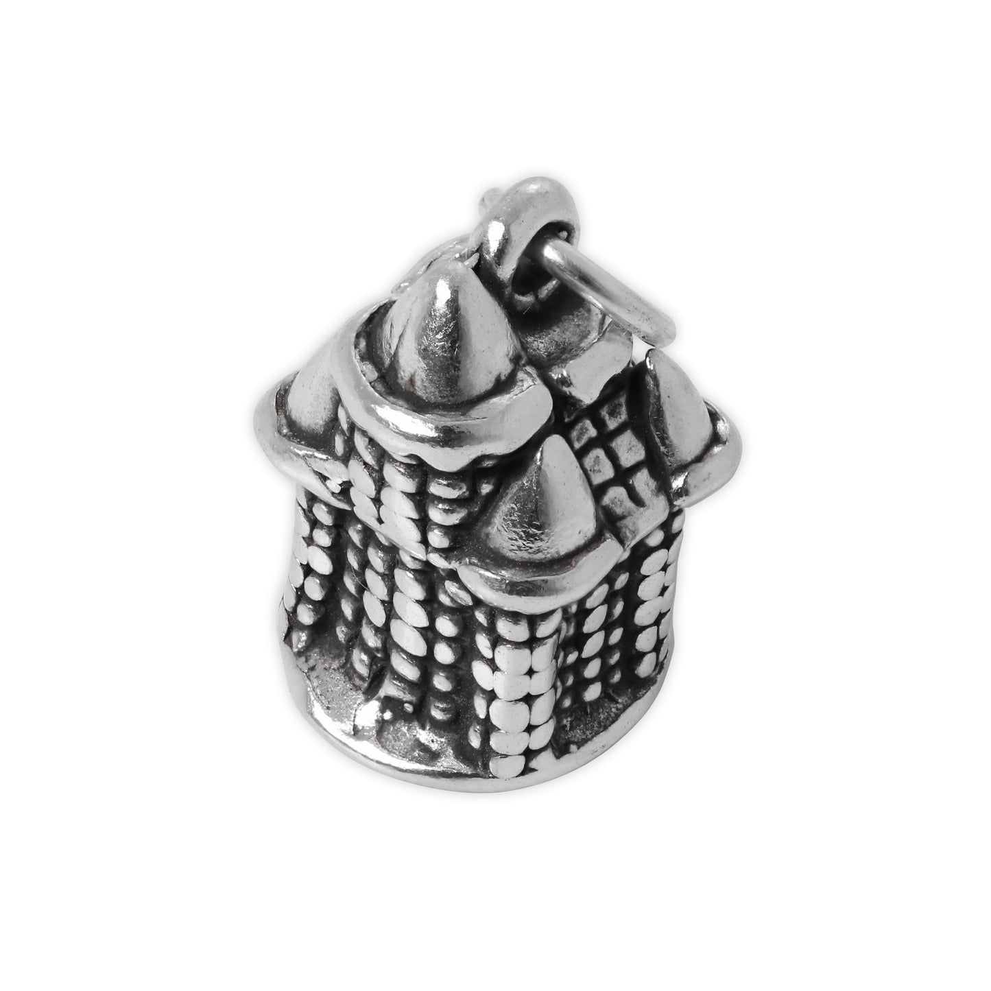 Sterling Silver 3D Castle Charm