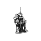 Sterling Silver 3D Castle Charm