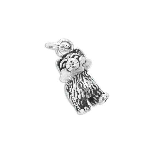 Sterling Silver 3D Kitten Charm