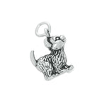 Sterling Silver 3D Kitten Charm