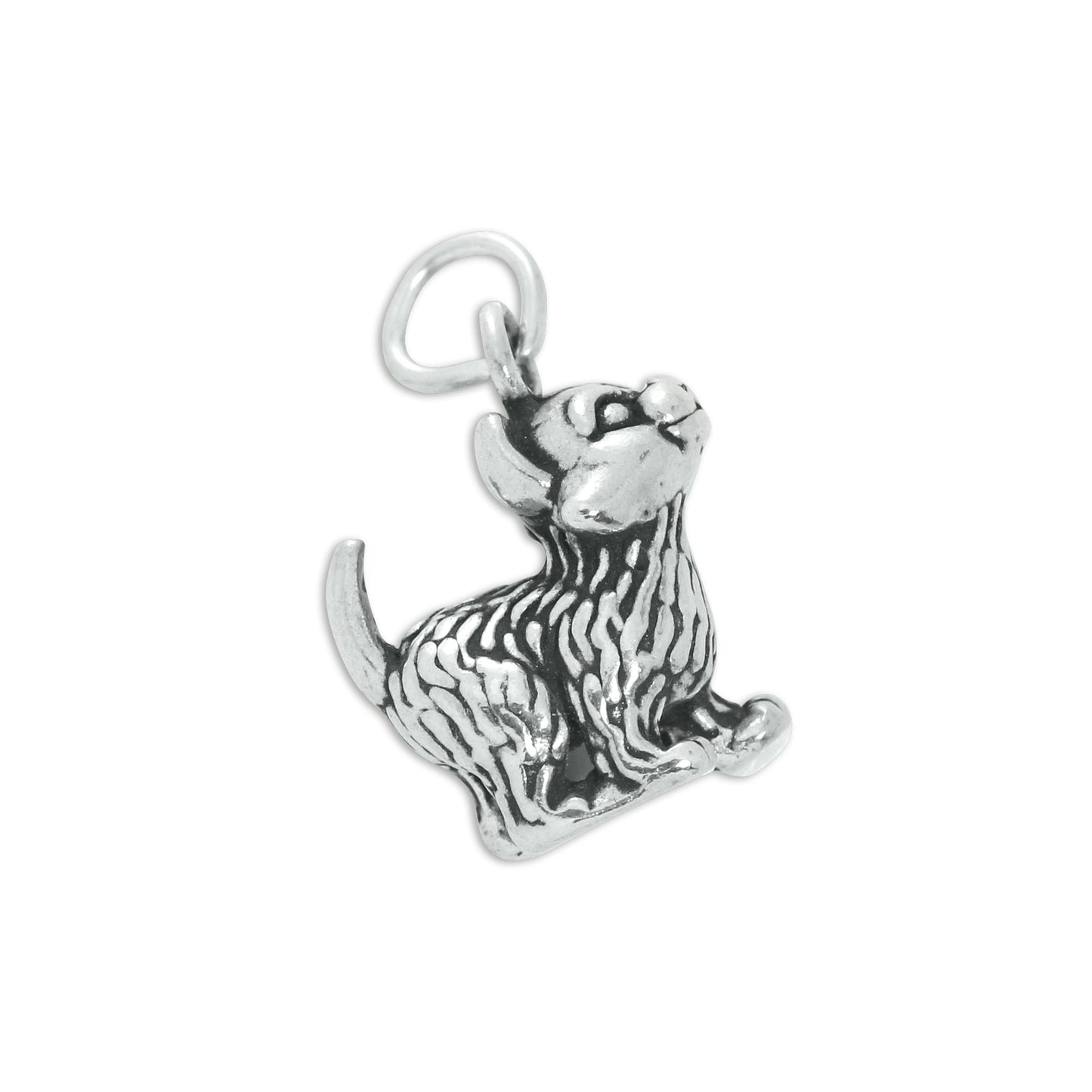 Sterling Silver 3D Kitten Charm