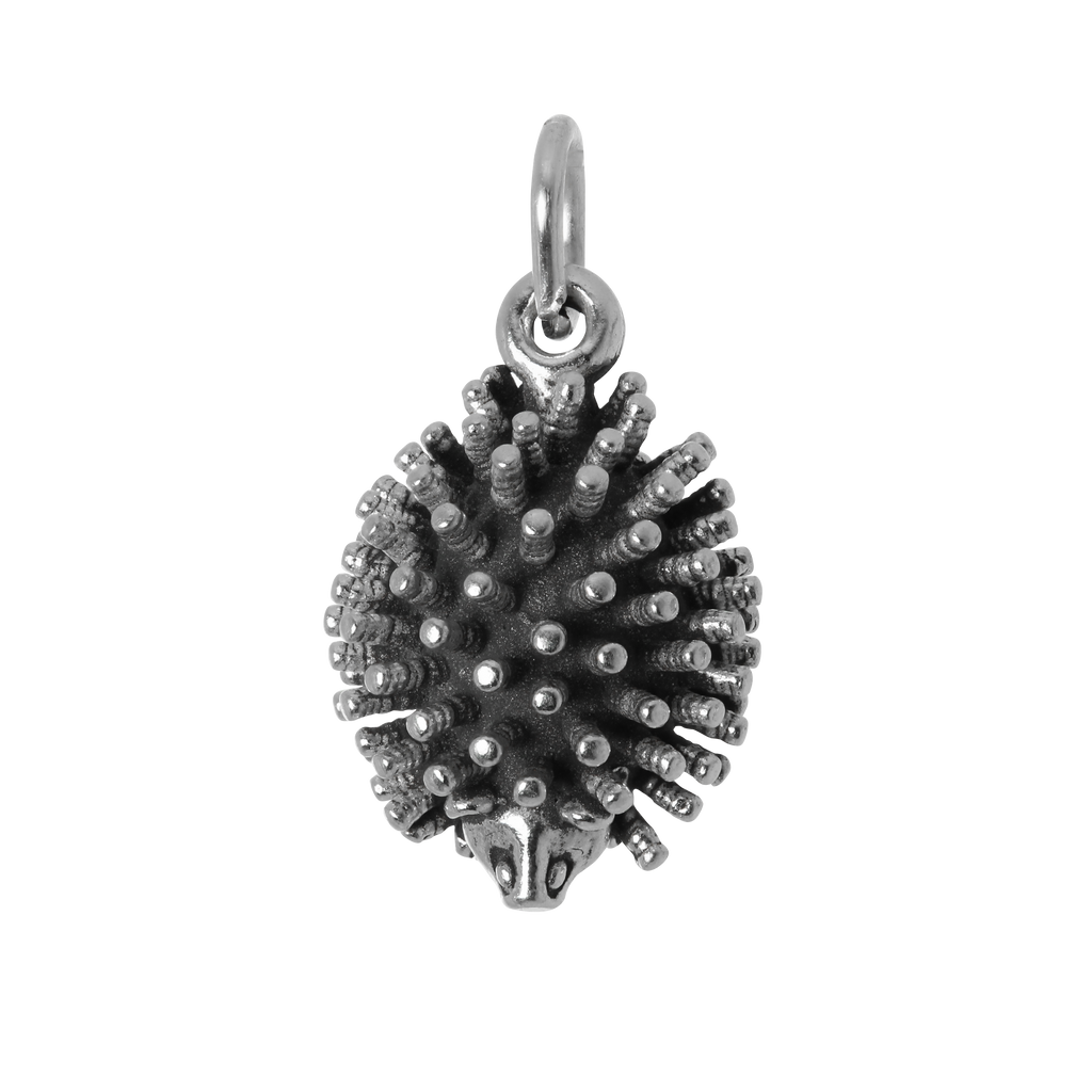 Sterling Silver 3D Hedgehog Charm