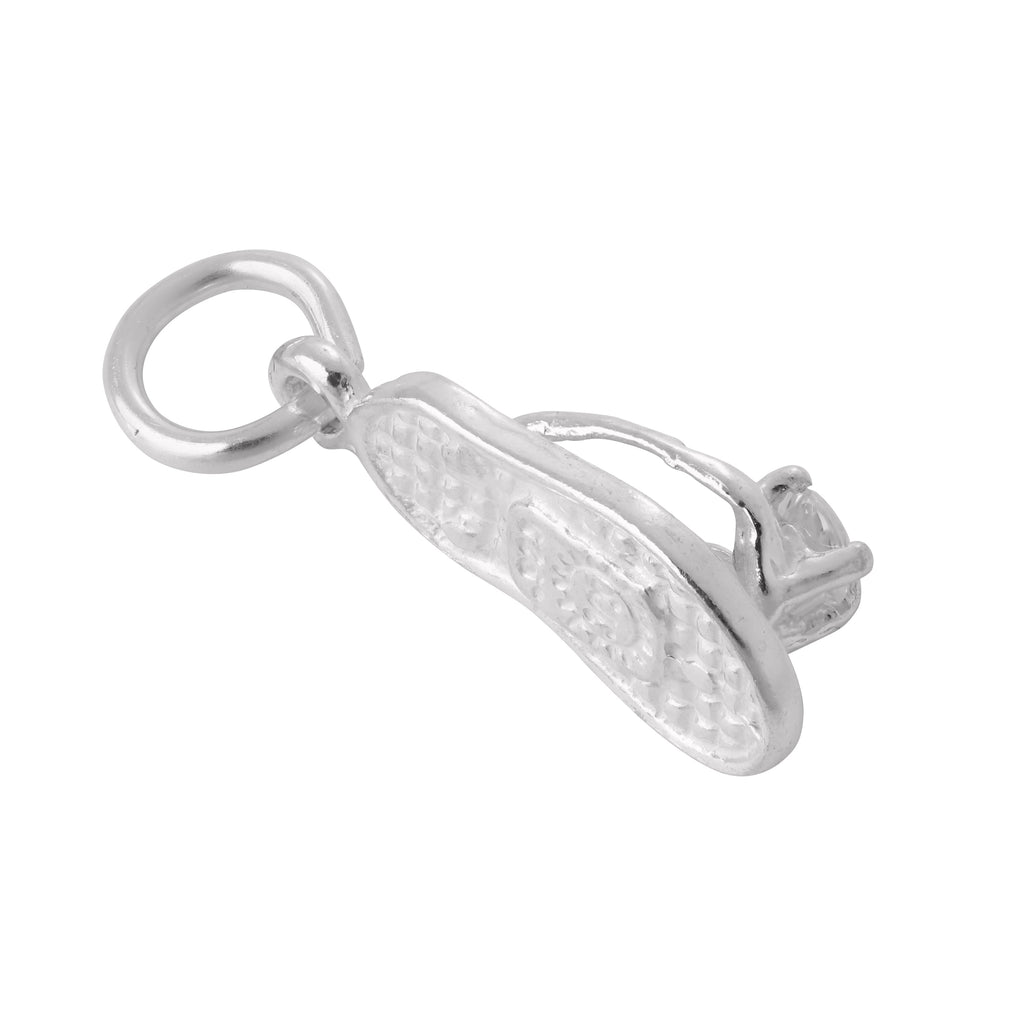Sterling Silver & Crystal Flip Flop Charm