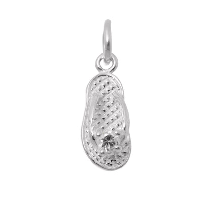 Sterling Silver & Crystal Flip Flop Charm