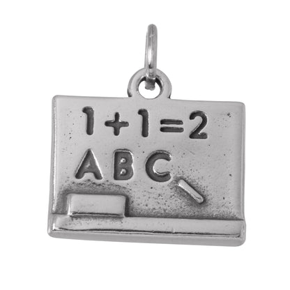 Sterling Silver Black Board Charm