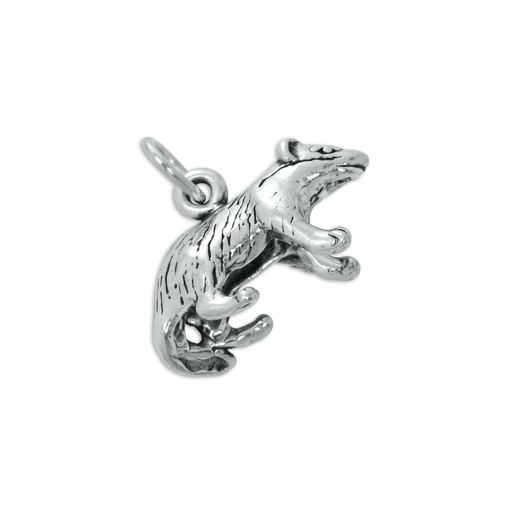 Sterling Silver 3D Badger Charm