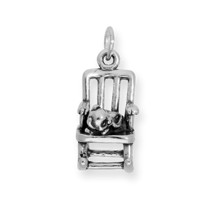 Sterling Silver Rocking Chair with Cat Charm