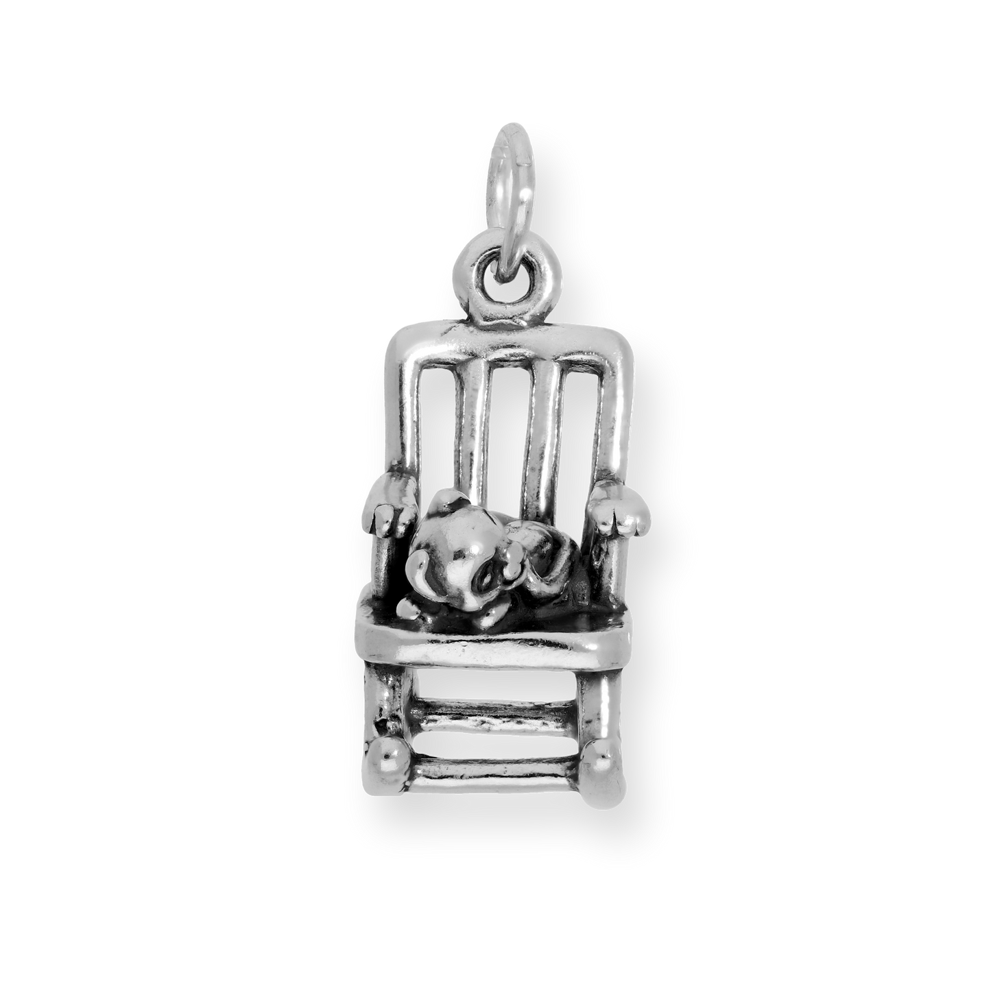 Sterling Silver Rocking Chair with Cat Charm