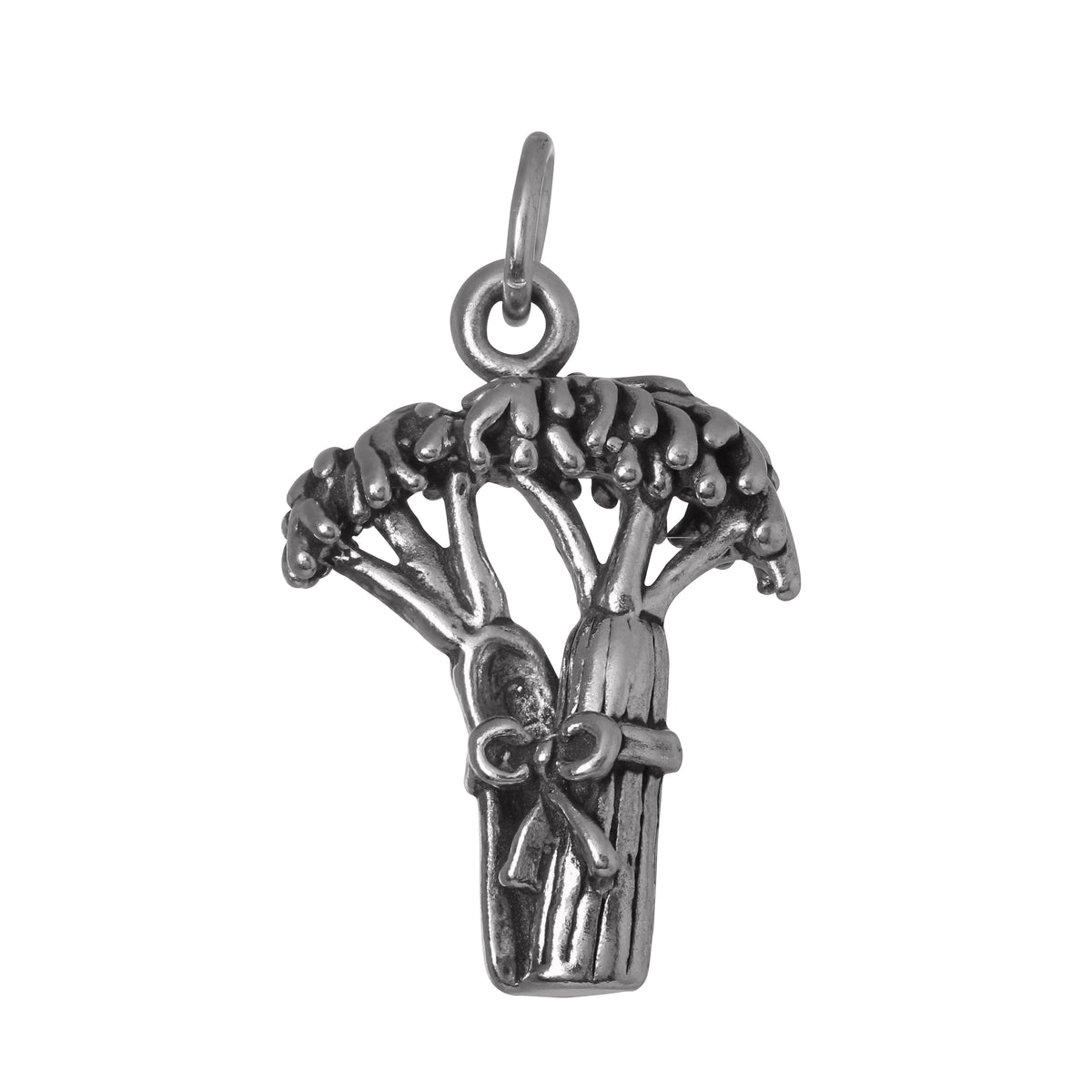 Sterling Silver Celery Stalk Charm