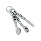 Sterling Silver Knife Fork and Spoon Charm