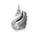 Sterling Silver Large Swan Charm