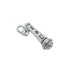 Sterling Silver 3D Microphone Charm