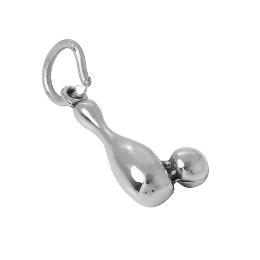 Sterling Silver Bowling Pin and Ball Charm
