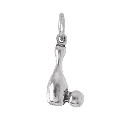 Sterling Silver Bowling Pin and Ball Charm