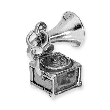 Sterling Silver Gramophone Charm
