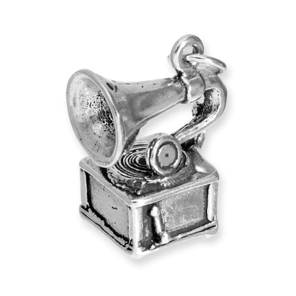 Sterling Silver Gramophone Charm