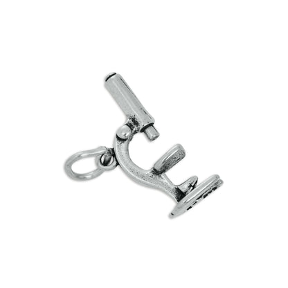 Sterling Silver Microscope Charm