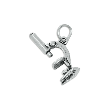 Sterling Silver Microscope Charm