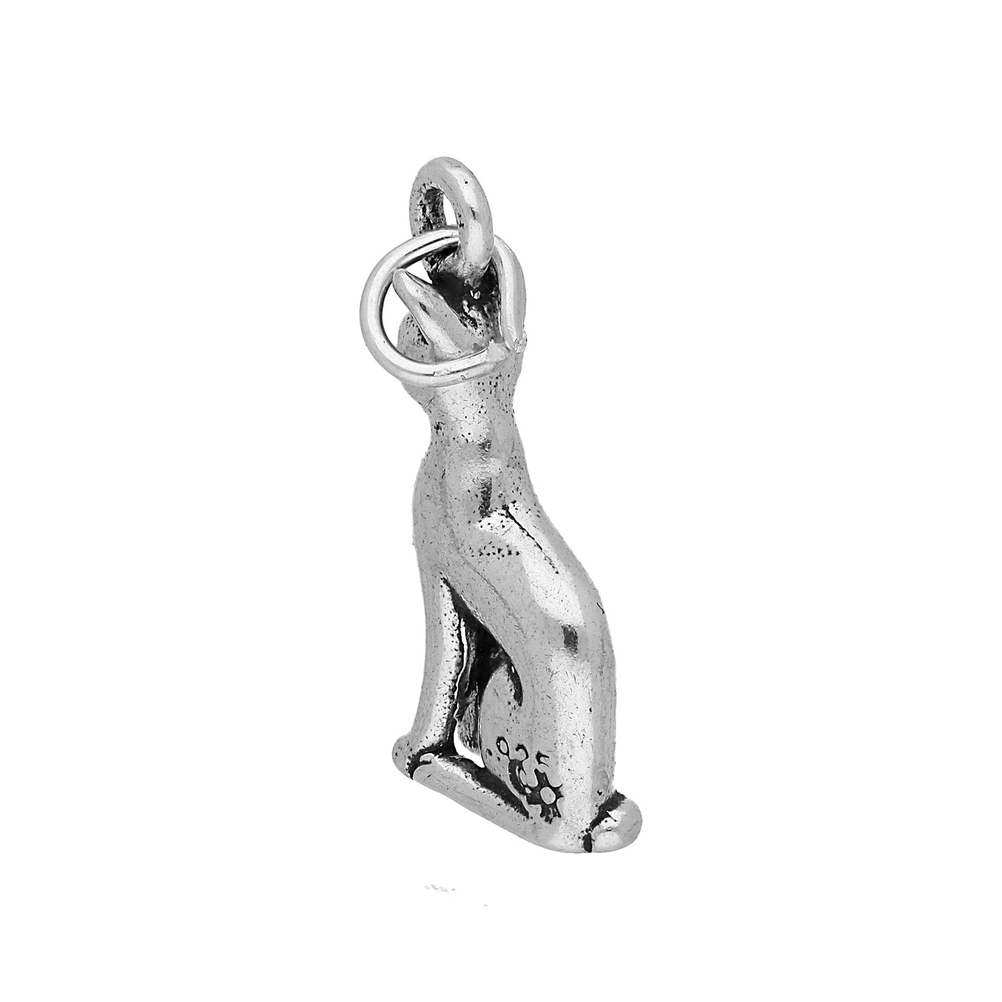Sterling Silver Sitting Cat Charm